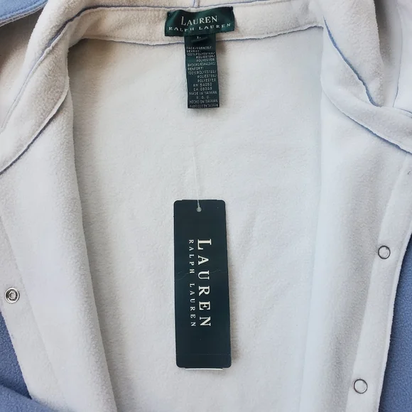 Lauren Ralph Lauren‎ light blue fleece jacket - Picture 4 of 4